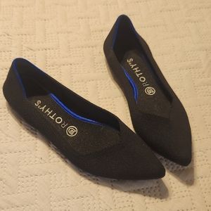 Rothy's, black pointy flats, sz 8.5